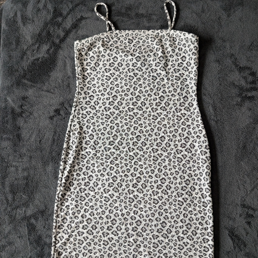 Vintage Rocket Candy Y2K Leopard Spaghetti Strap Square Neck Mini Dress USA Rare - Picture 11 of 12